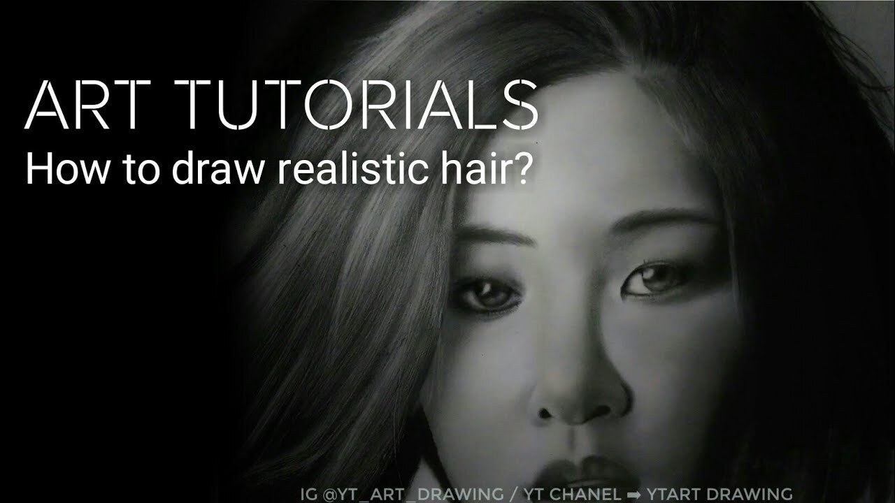 Cara Menggambar Rambut Realistis (Hitam & Berwarna) di Procreate